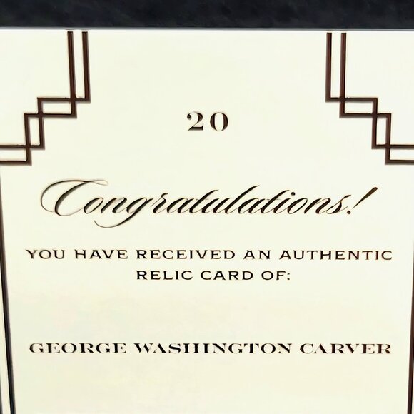 Authentic George Washington Carver Handwriting Relic Piece of History Inventor - Picture 3 of 4